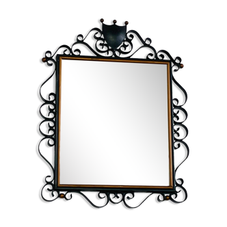 Wrought iron mirror