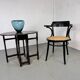 Small antique oak gateleg drop-leaf side table, 1900s