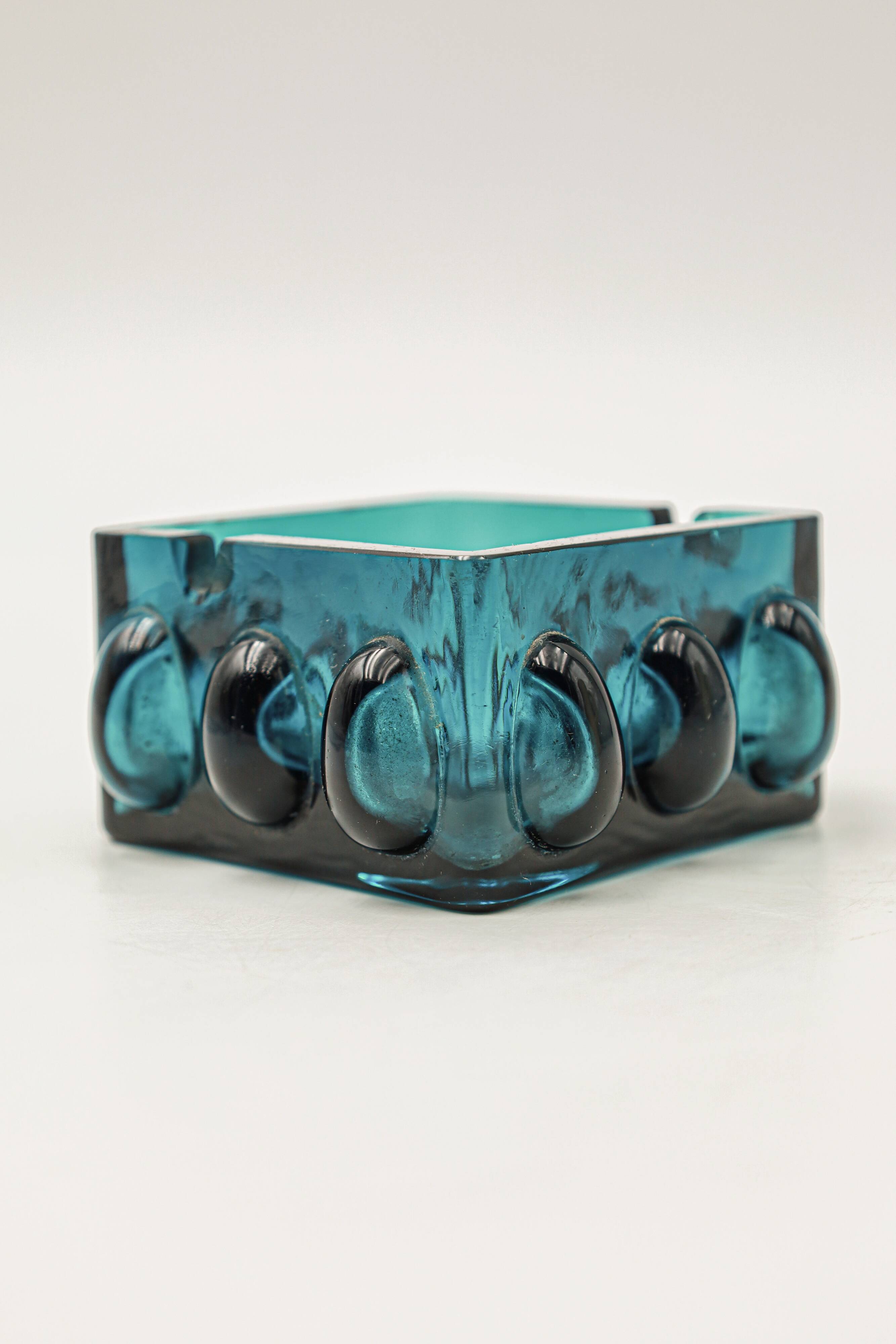 Space age ashtray Mid century bubbled glass design Wihelm Braun Feldweg