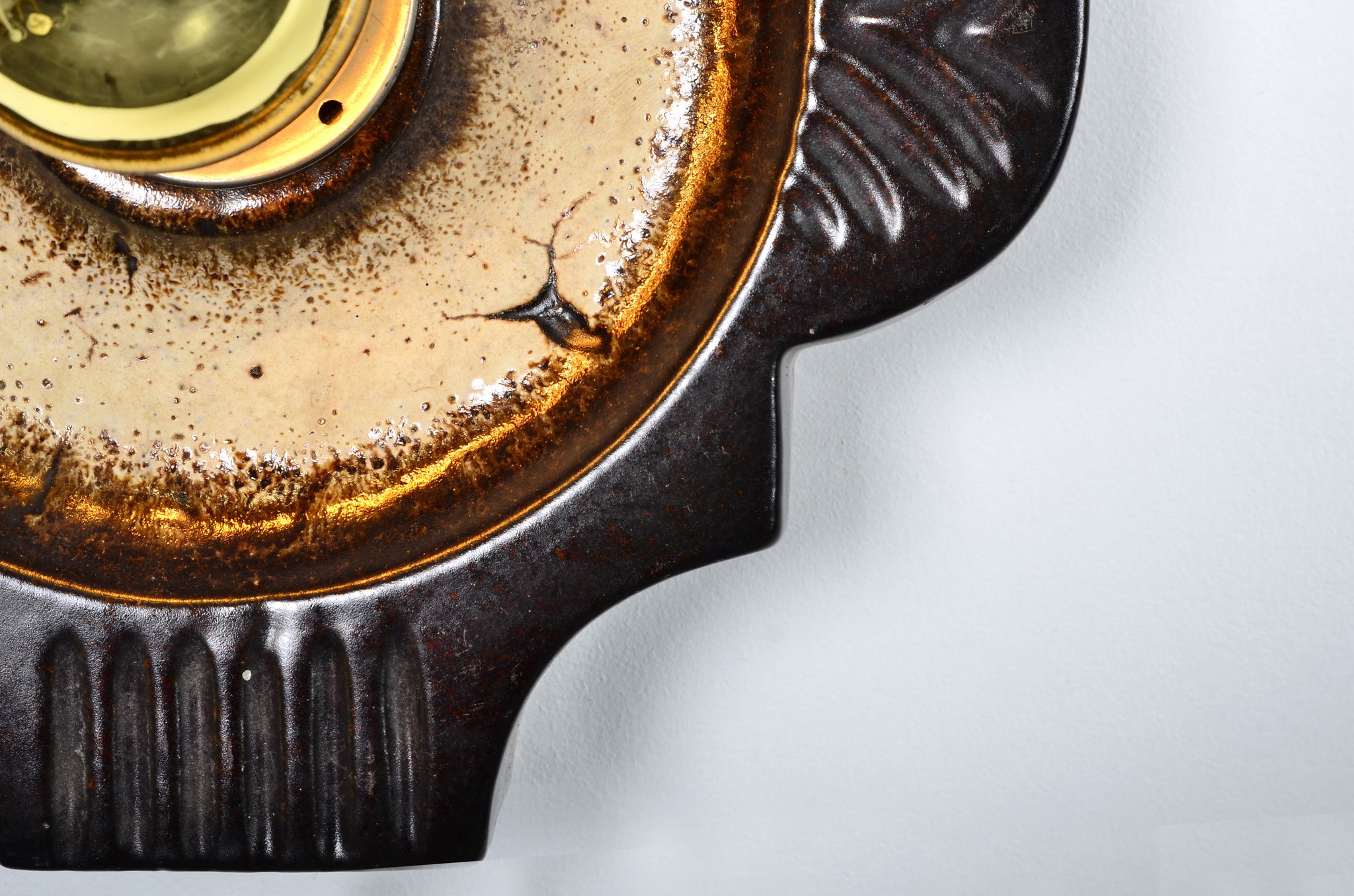 Wall lamp Fisher Leuchten from Germany from the 70s made with the fat lava process