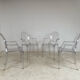 4 fauteuils Louis Ghost par Philippe Starck édition Kartell