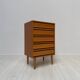 1960s vintage mid-century oak tallboy chest of drawers