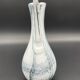 Pichet vintage en verre soufflé blanc et gris, style Murano