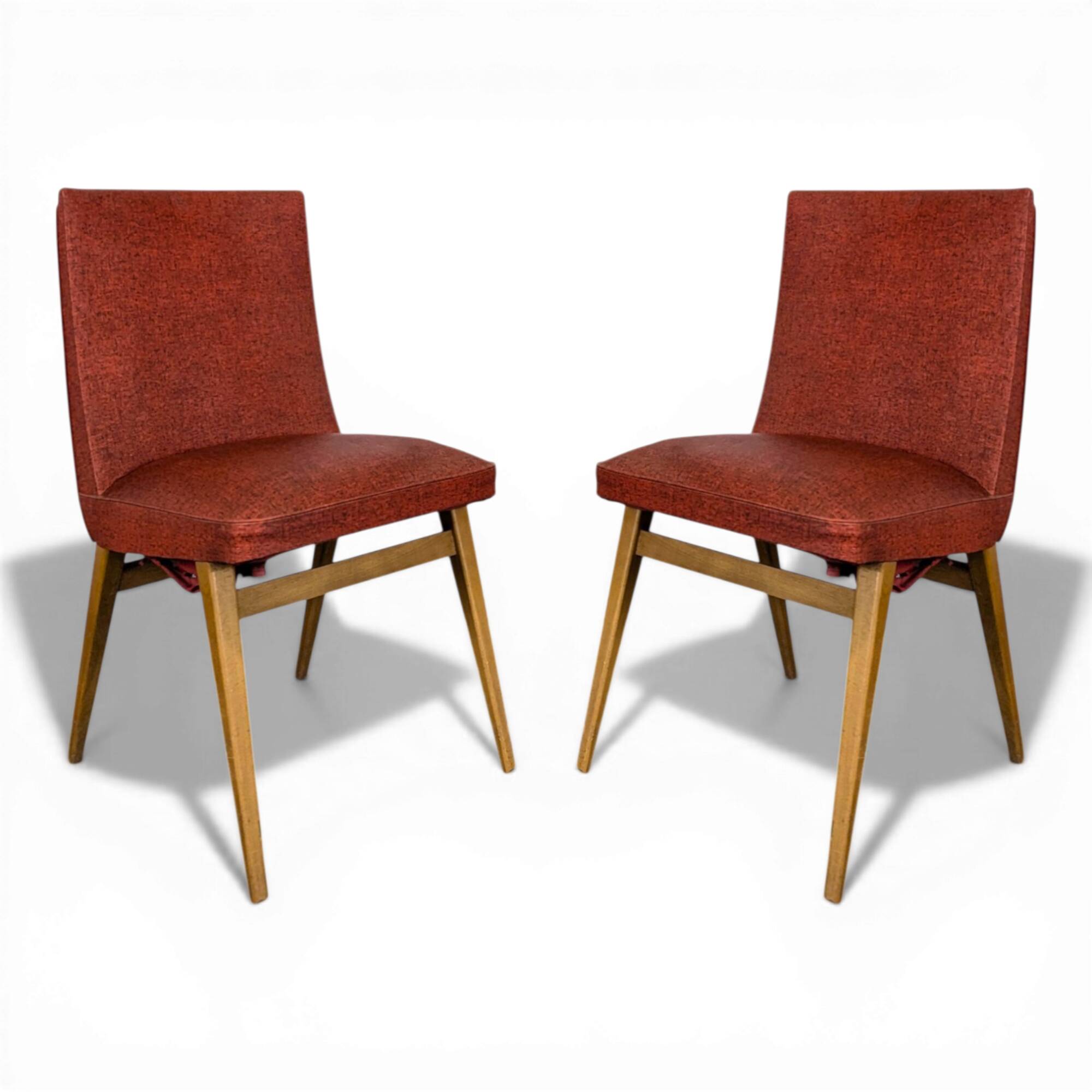 Paire de chaises vintage rouges