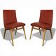 Paire de chaises vintage rouges