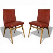 Paire de chaises vintage rouges