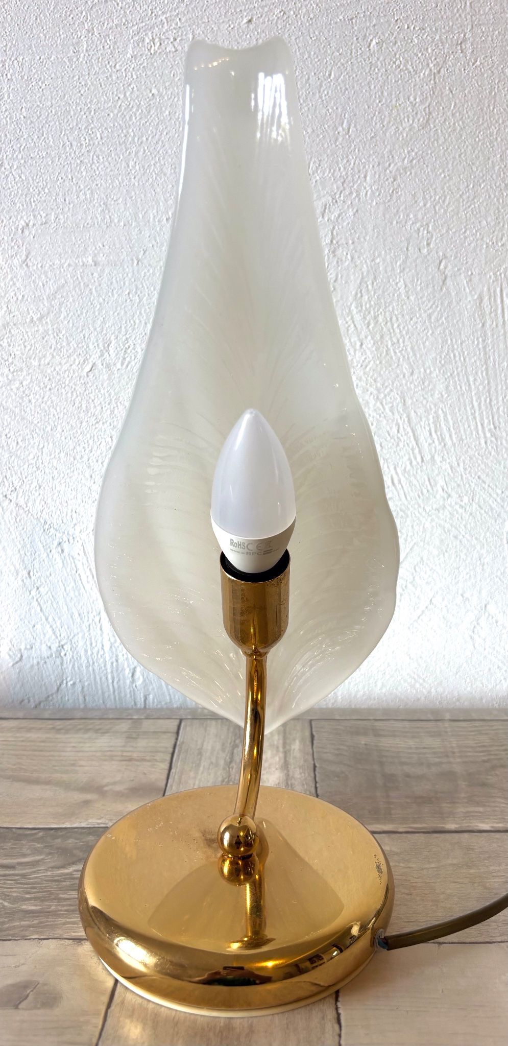 Large vintage leaf lamp - Murano - Italian design - Hollywood Regency