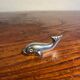 Porte couteau couvert année 70 métal argenté poisson