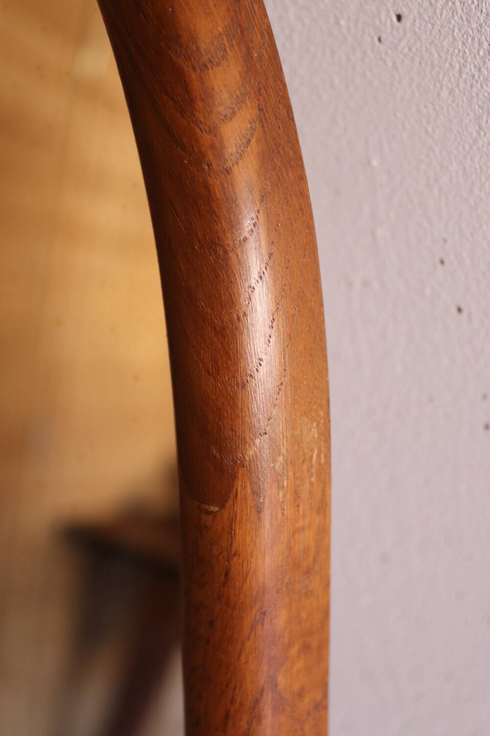 Large vintage wooden wall mirror