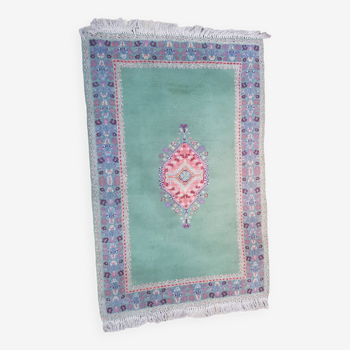 Tapis marocain 123x185cm fait main laine sur coton