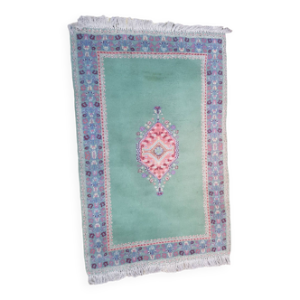 Tapis marocain 123x185cm fait main laine sur coton