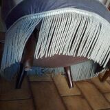 Fauteuil crapaud, velours bleu