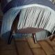 Fauteuil crapaud, velours bleu