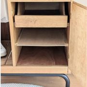 Asymmetrical vintage wardrobe renovated oak