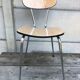 Former formica beige kitchen chair - feet compas metal chromé vintage