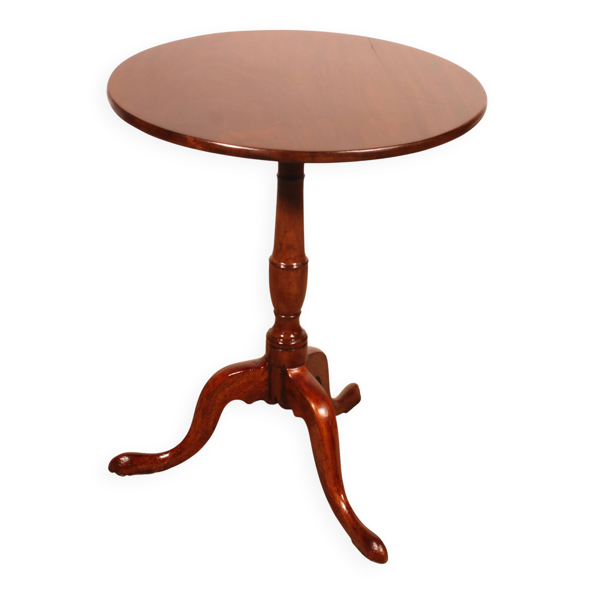 Small guéridon called tea table in mahogany from the early 19th century.