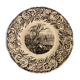 Dessert plate on partridge hunting, Gien 19th century