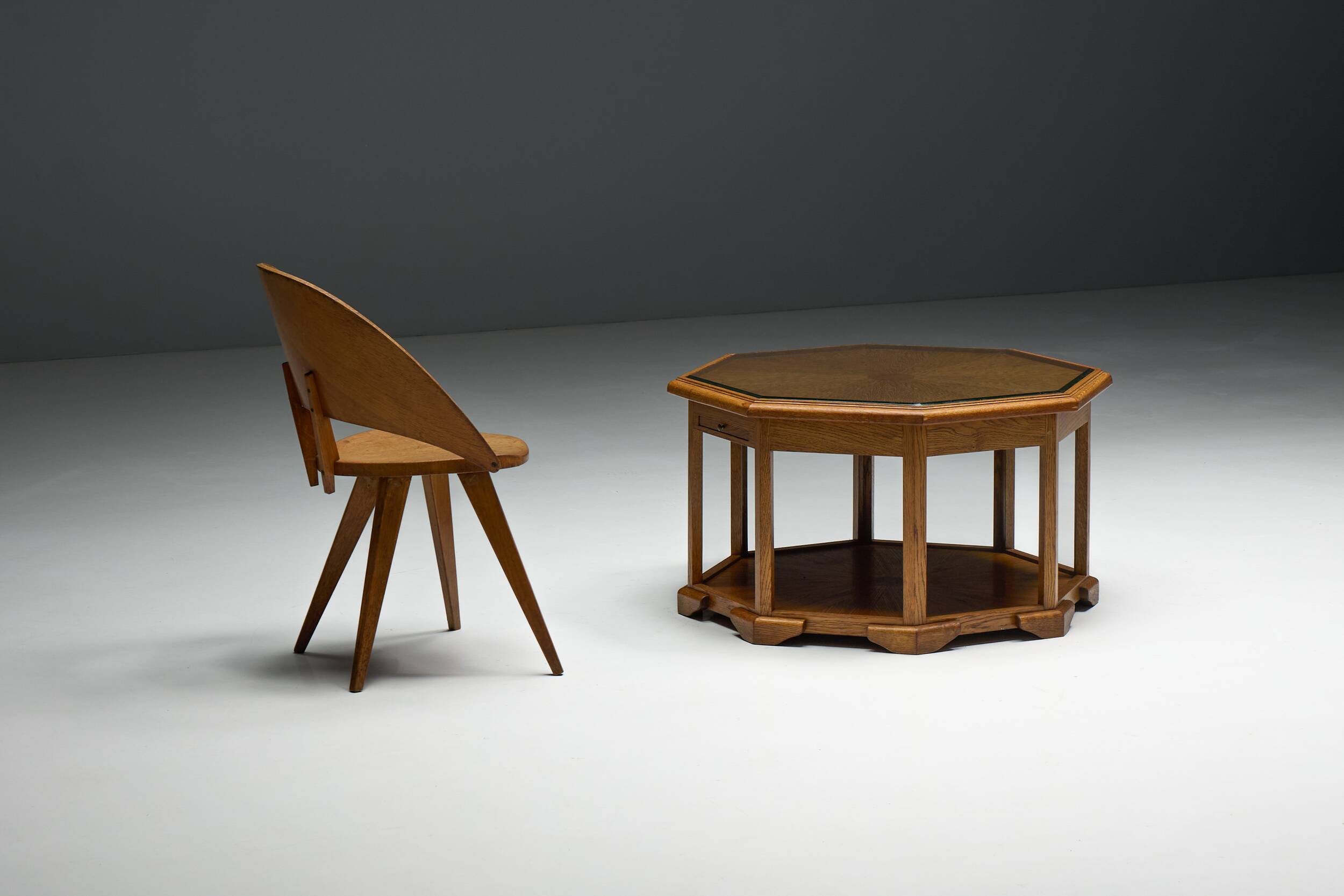 Octagonal Art Deco coffee table, France, 1930s