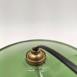 Pair of enamelled metal pendant lights