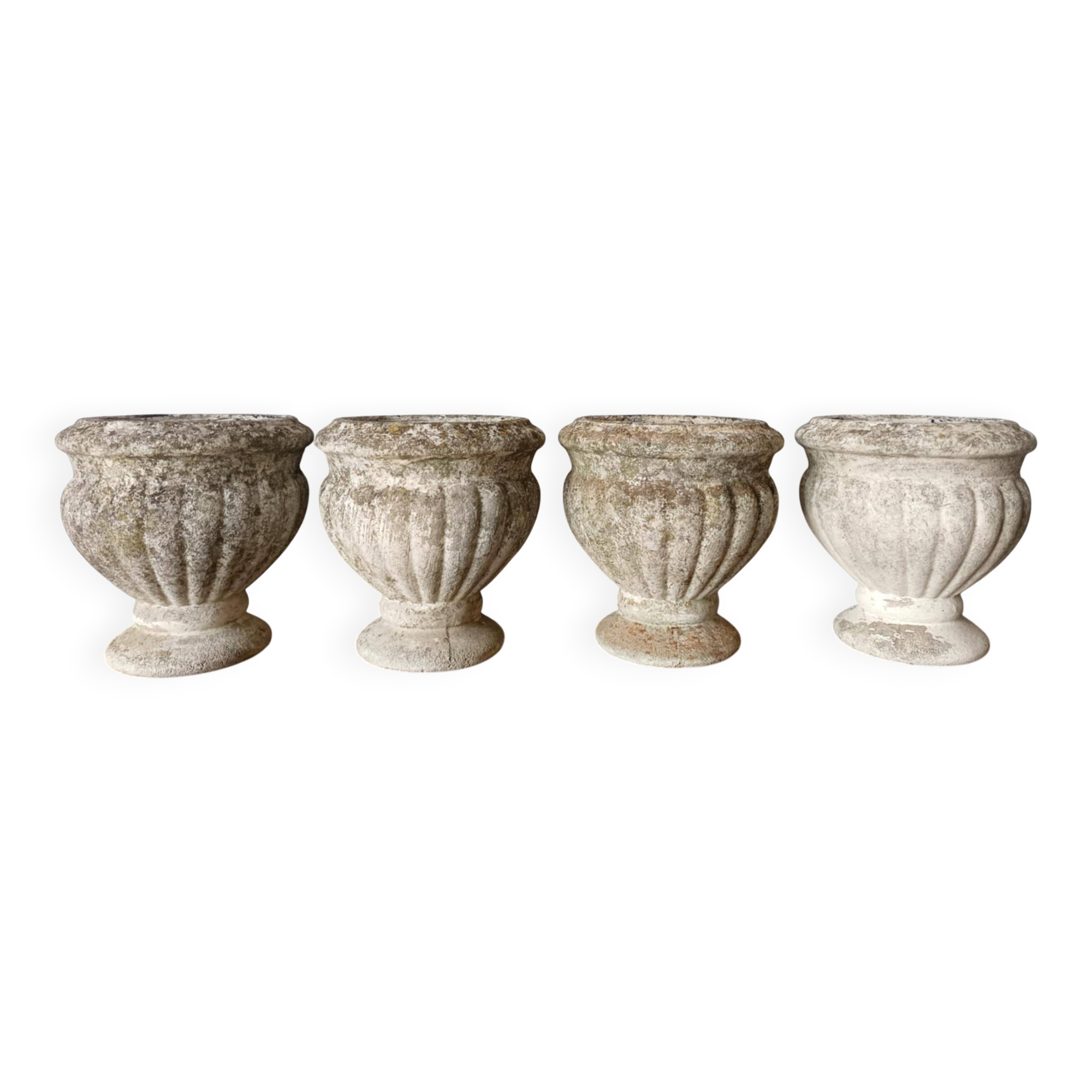 Antique Medici stone planters