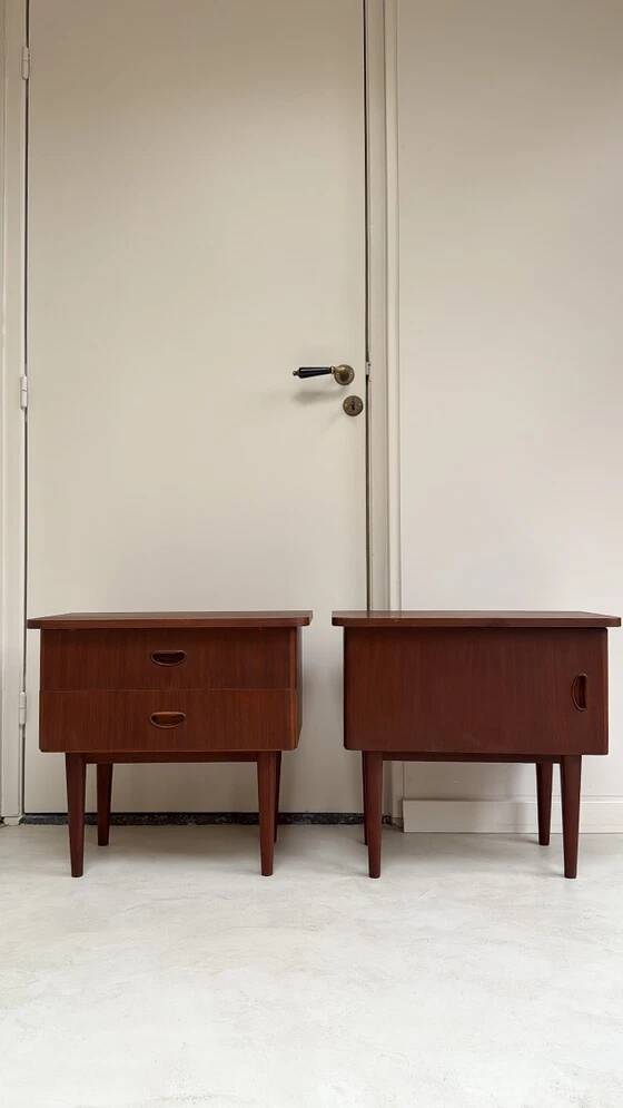 Tables de chevet en teck vintage