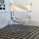 Folding chair chrome metal and imitation leather