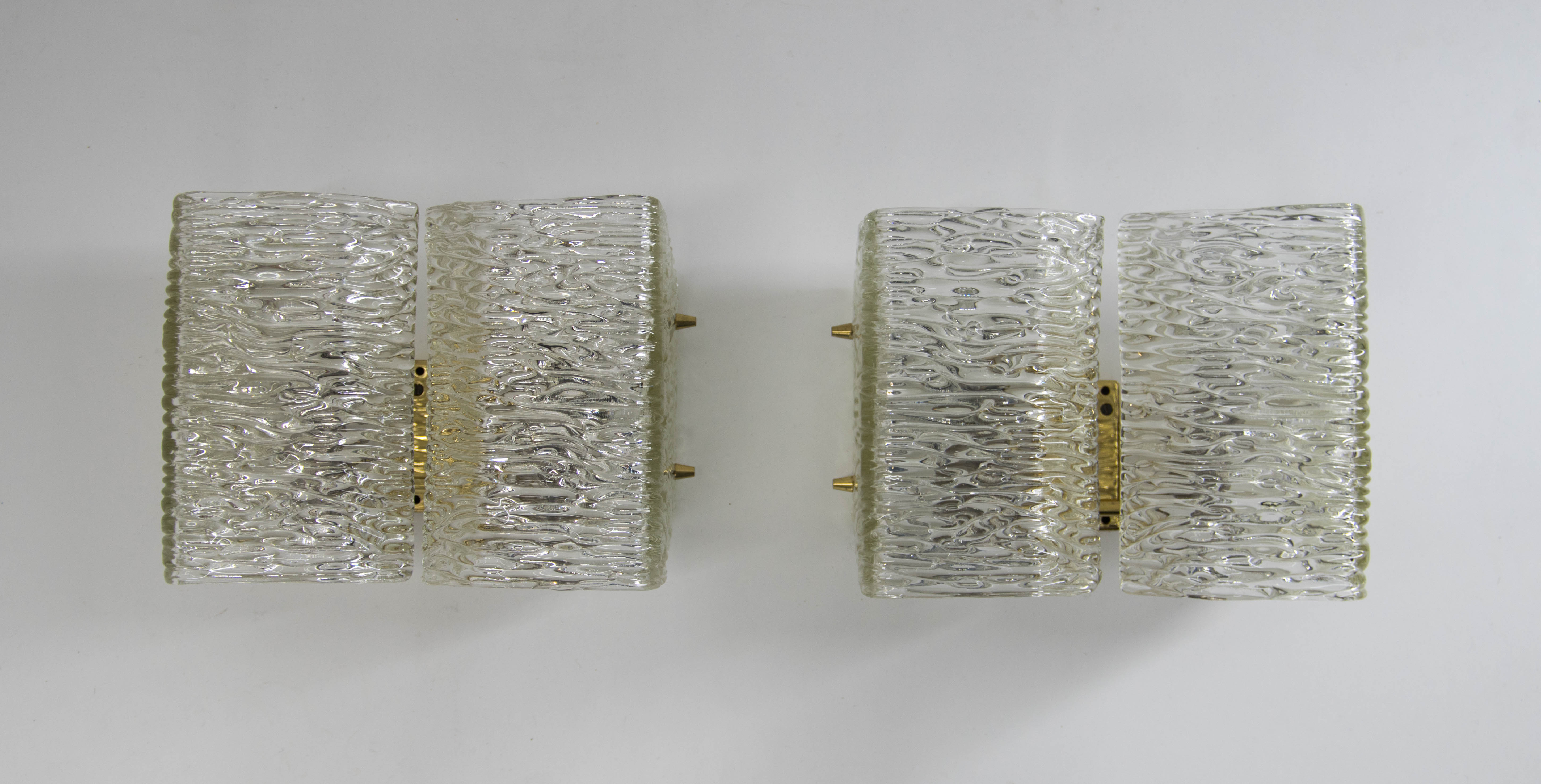 Set of two wall lamps by kalmar, 1950s