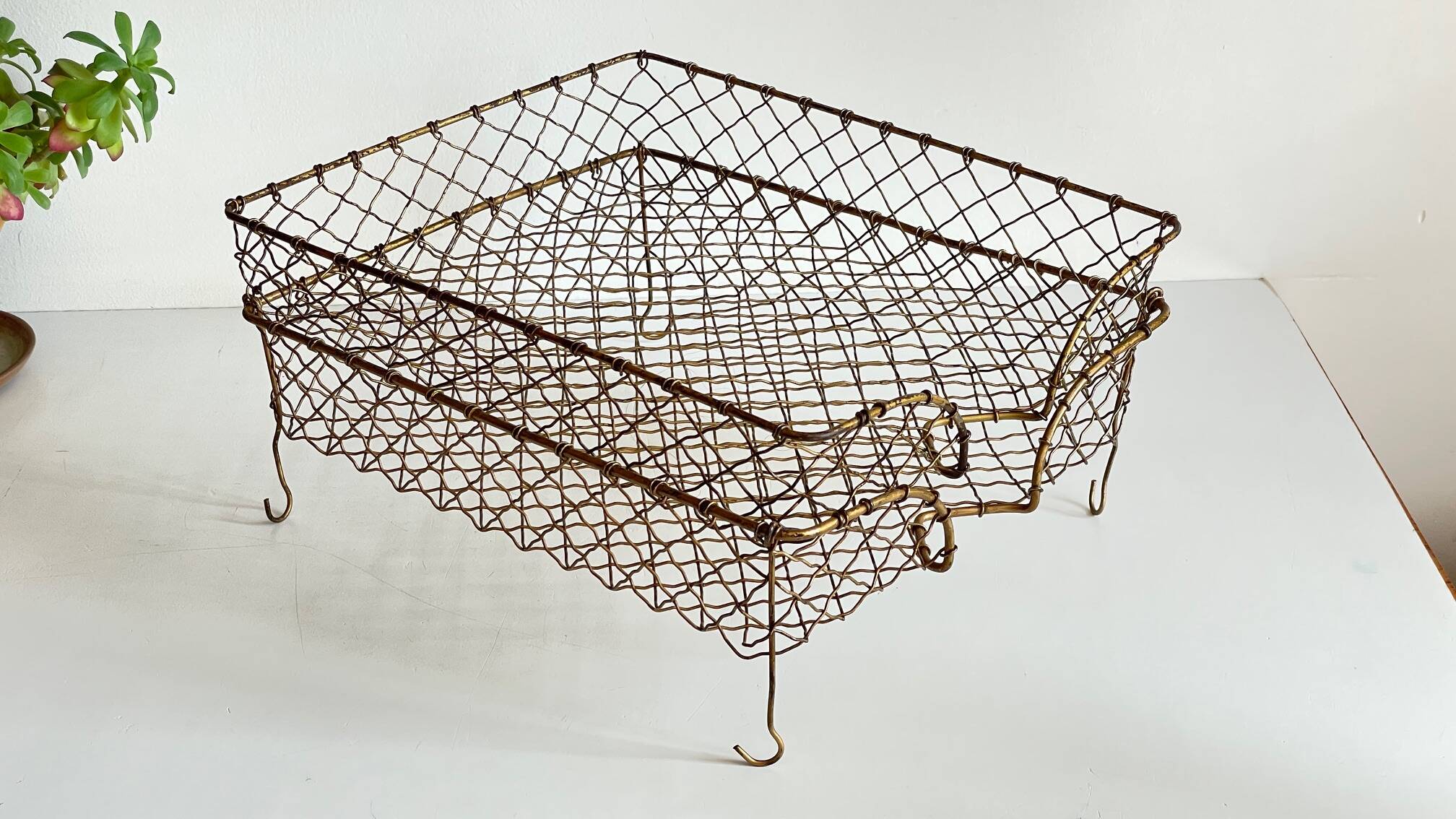 Stackable banks vintage brass wire