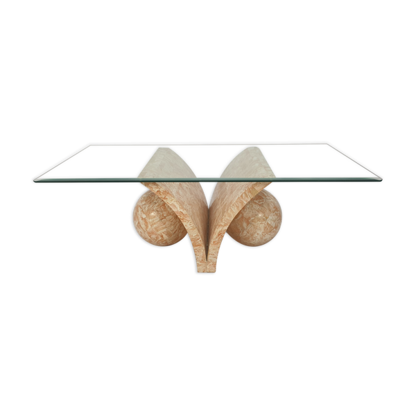 Table basse en pierre Magnussen Ponte , années 1980