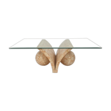 Magnussen ponte mactan stone coffee table, 1980s