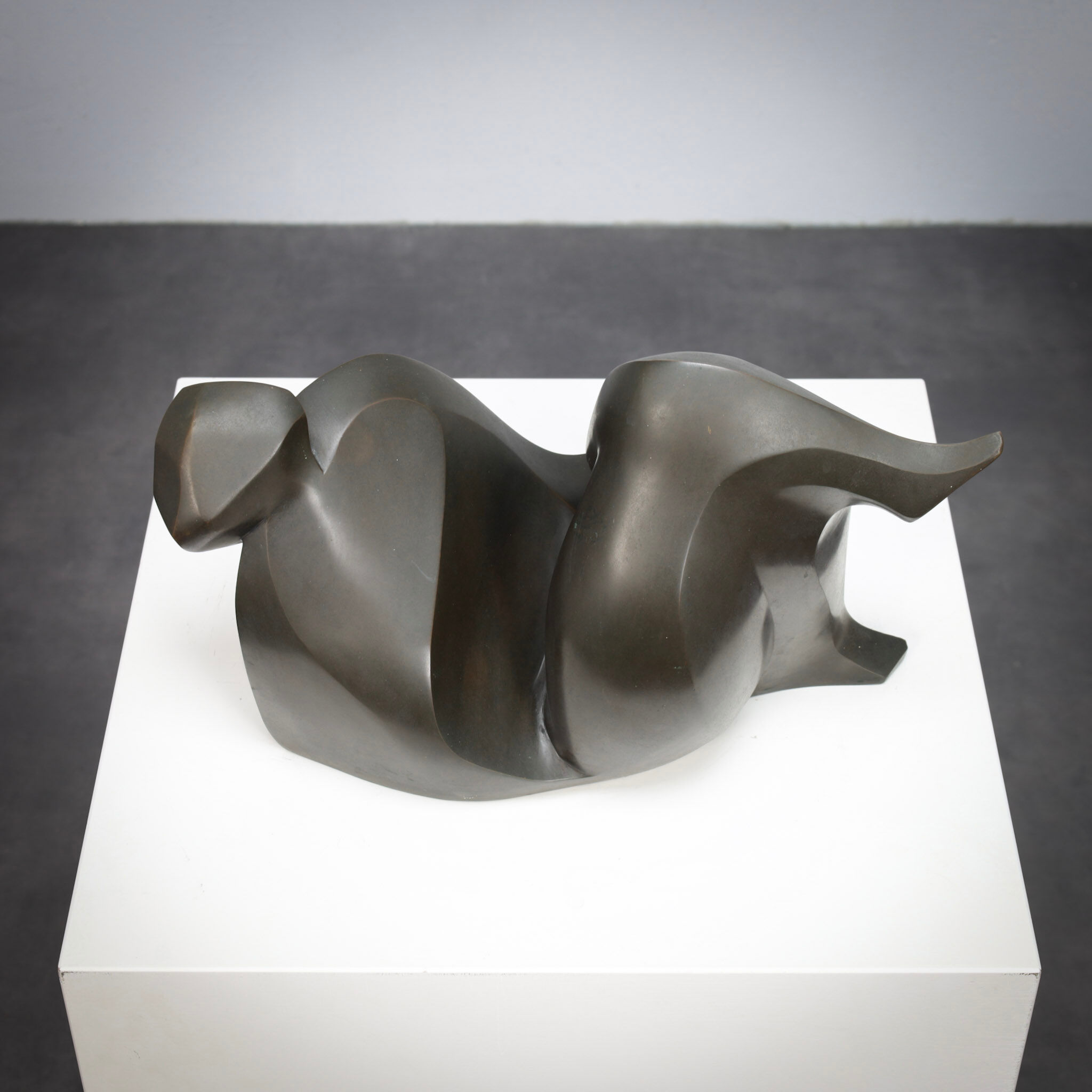 Abstract bronze female sculpture by Francine Govers, 1990s