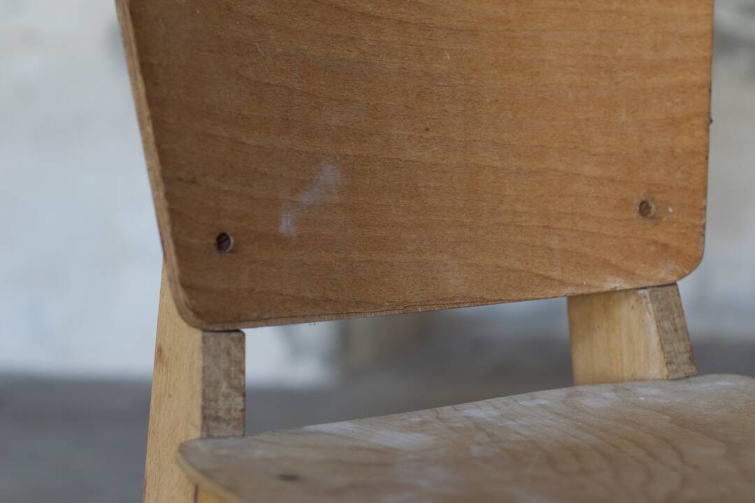 two  style wooden chairs