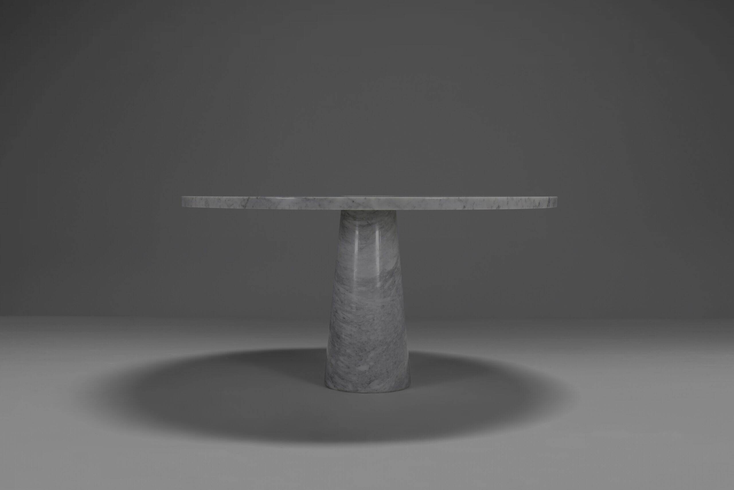 Original "Eros" dining table in Carrara marble by Angelo Mangiarotti, Italy