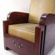 Paire de fauteuils Art Déco garniture style galuchat, circa 1930