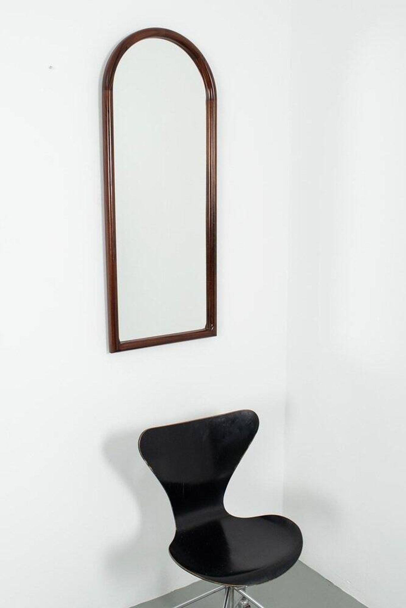Miroir avec cadre en bois, Vildbjerg, années 1970