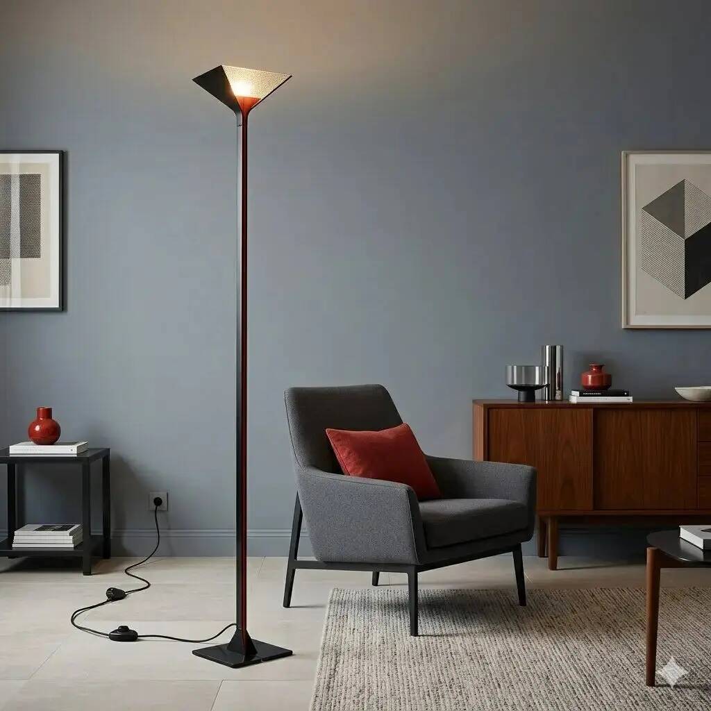 Flos Papillona floor lamp, vintage design, Tobia Scarpa, 1980s