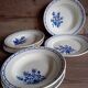 6 old plates 1920/30 Badonviller, blue decor