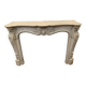 Louis XV style fireplace in white Carrara marble, 19th century