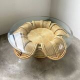 Vivai del sud “flower” rattan coffee table
