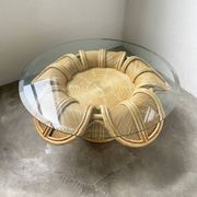 Vivai del sud “flower” rattan coffee table