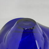 Bol en verre bleu du milieu du siècle, Tchécoslovaquie