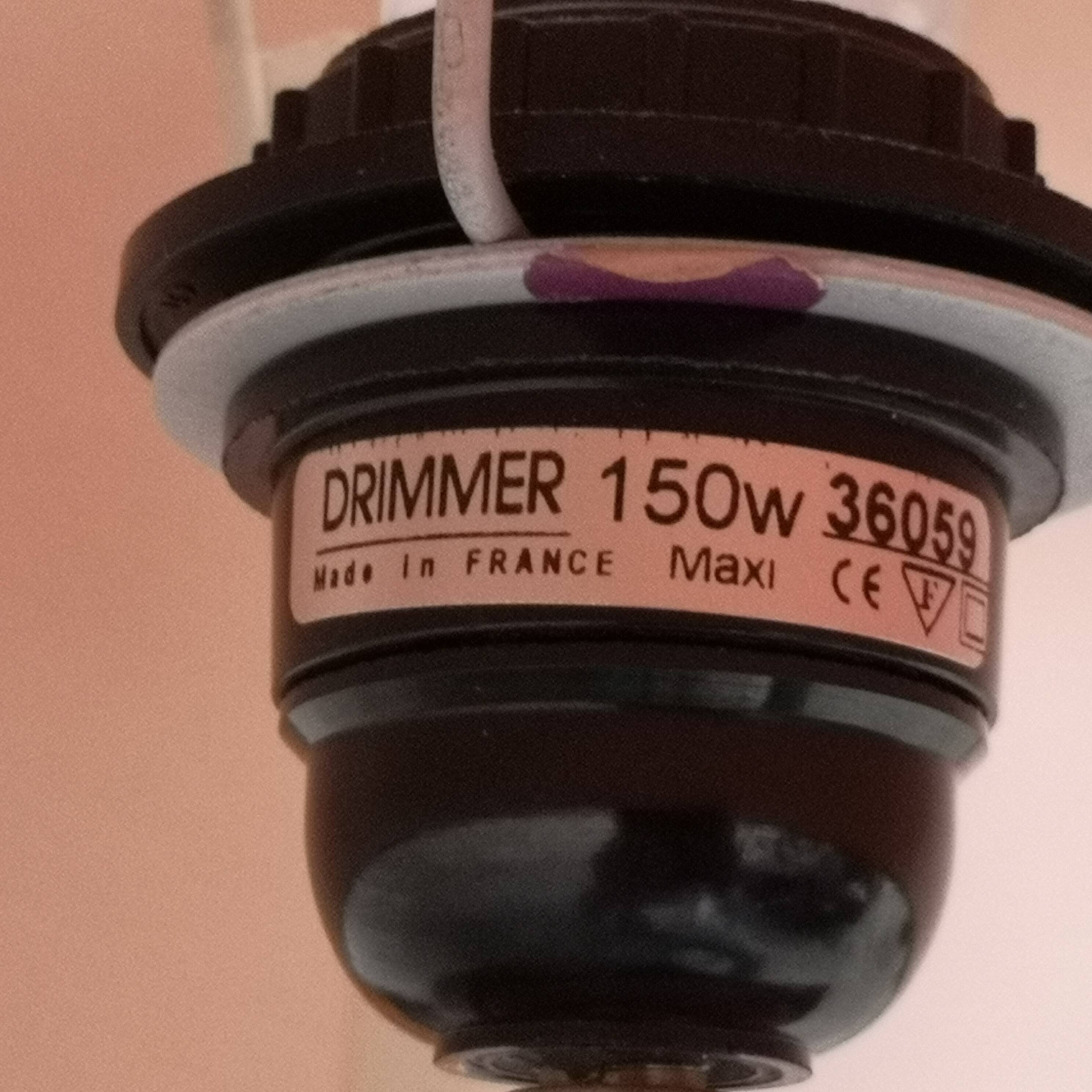 Lampe postmoderne Pagode XXL Drimmer en céramique rouge, 1980