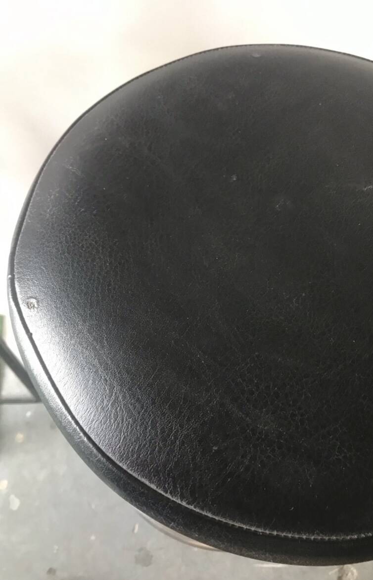 Black cast iron bar stool