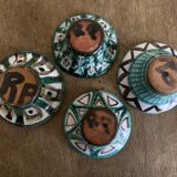 Set of 4 Robert Picault Vallauis 1960 cups