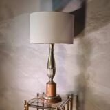 Very large classic luxury lamp bronze and wood