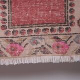 Vintage Turkish rug from Oushak, hand-woven 132x216 cm