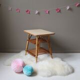 Table rotin vintage