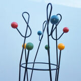 Black metal coat rack