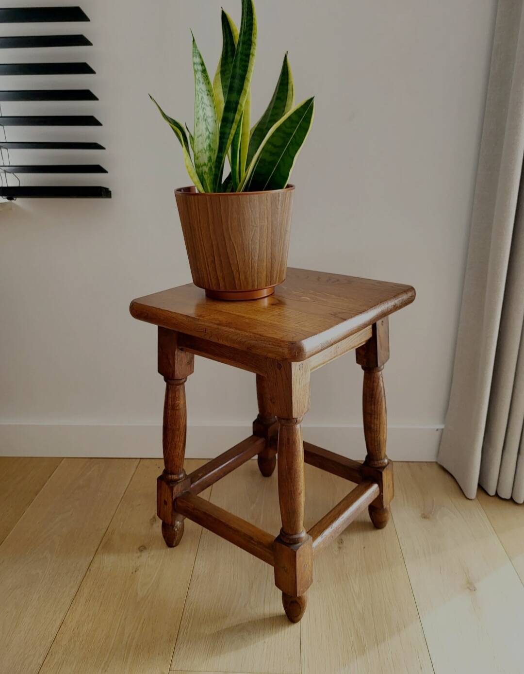 Table d'appoint, tabouret en bois massif