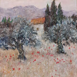 Landscape with olive trees